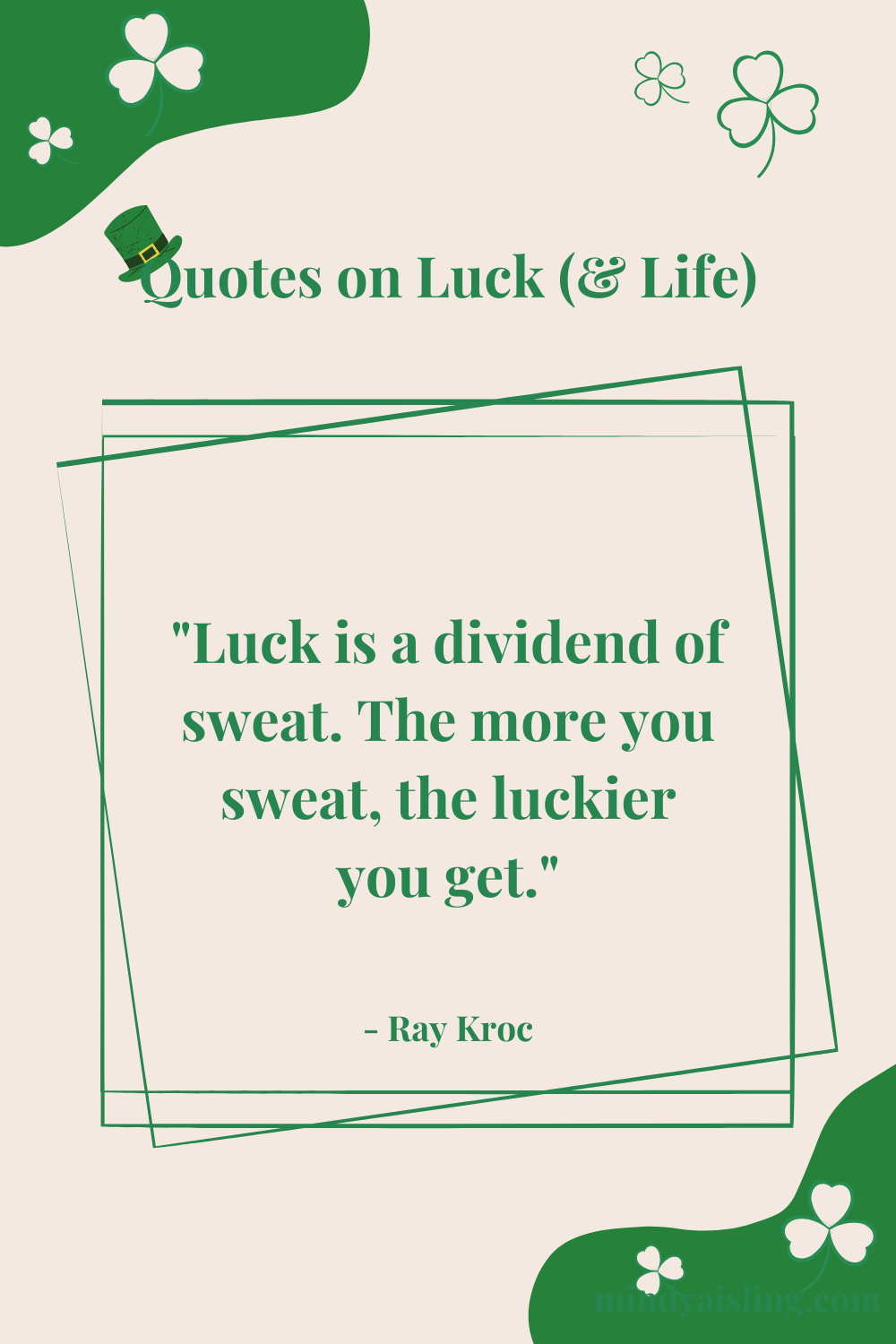 Best Quotes on Luck, Mindy Aisling