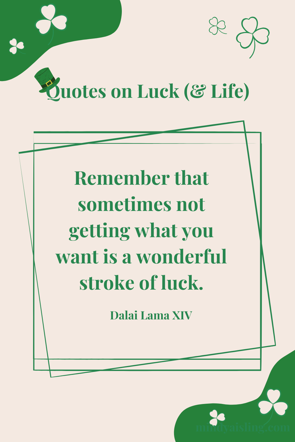Dali Lama Quote on luck