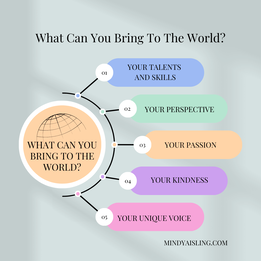 WHAT CAN YOU BRING TO THE WORLD WITH LIFE COACH MINDY AISLING